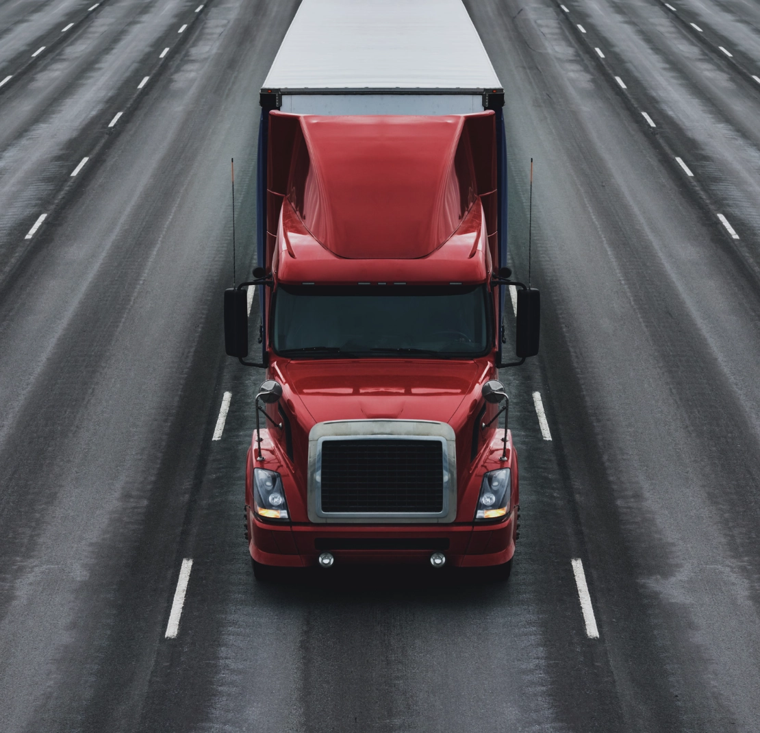 Truck on road